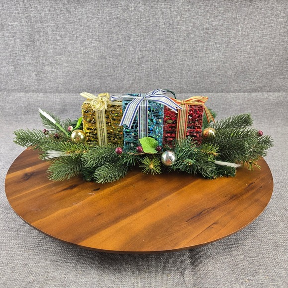 Christmas Holiday Present Decoration Centerpiece Tabletop Mantle Lighted Decor - Picture 1 of 5